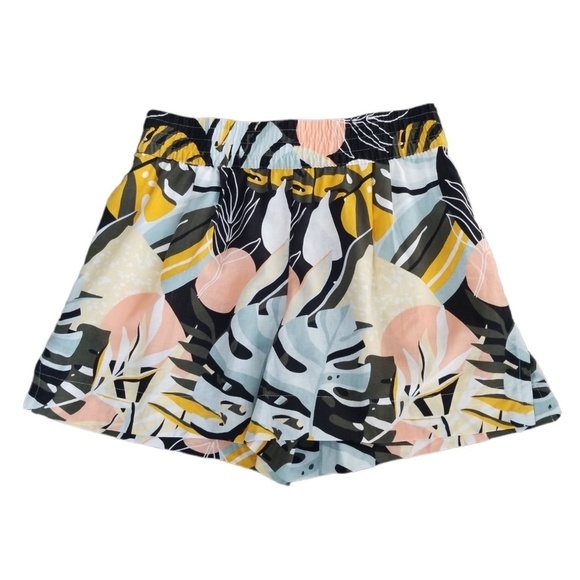 Calia Multicolored Palm High Rise Inverted Pleat Pull On Shorts Size Medium NWOT - Picture 4 of 10